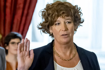 Belgian Vice Prime Minister and Minister of Civil Services and State-owned companies Petra De Sutter in 2020. 