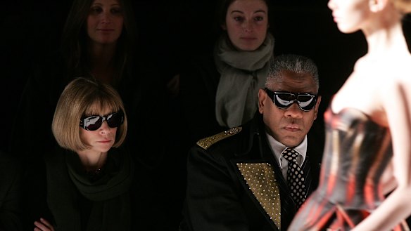 Vogue Editor-in-Chief Anna Wintour and Andre Leon Tally in 2007.