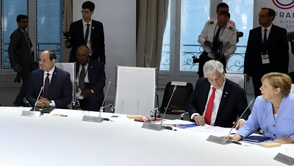 Donald Trump's empty seat at the climate session in Biarritz.