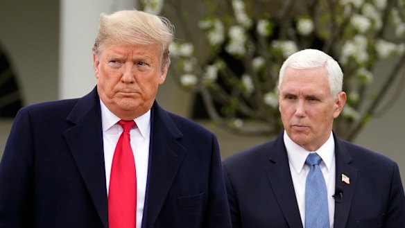 US President Donald Trump and Vice-President Mike Pence last year.