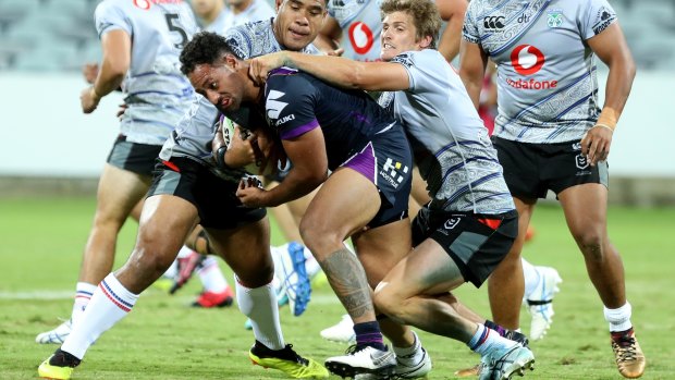 On the move: Patrick Kaufusi is off to the Dragons.