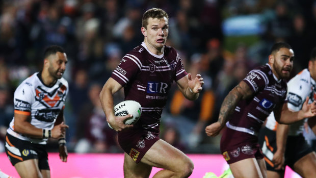 Tom Trbojevic is one of the most destructive players in the game, and feeds off service from Cherr-Evans and the Sea Eagles' dummy halves.