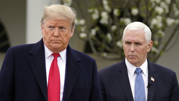 US President Donald Trump and Vice-President Mike Pence last year.