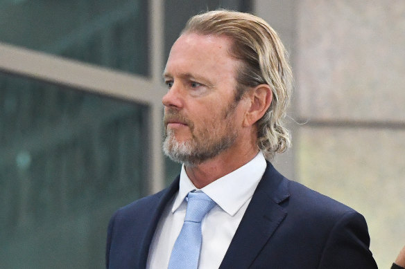 Craig McLachlan arrives at court on Friday.