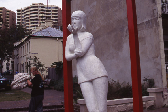 Joy, by artist Loui Fraser, was installed at the corner of Yurong and Stanley streets in East Sydney in 1995. By 1997, she was gone.