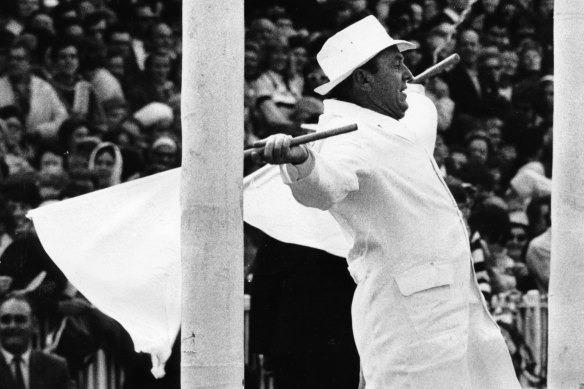 Despite all the technological advances in the past decade the decision on Saturday night at the MCG relied on the goal umpire’s judgment.