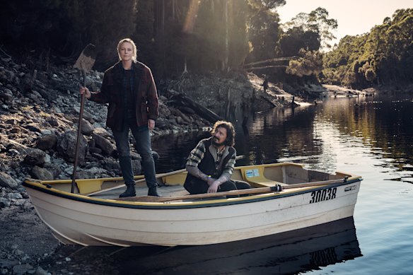 Marta Dusseldorp as Stella and Toby Leonard Moore as Jeremiah in Bay of Fires.
