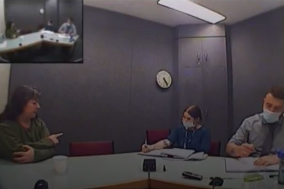 Elizabeth’s mother Kerrie Struhs speaks to detectives over several hours. 