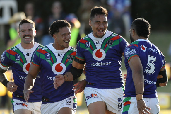 George Jennings' try was just one of many reasons to smile for the Warriors in Tamworth.