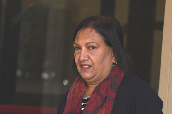 Chancal Arokianathan arrives at Downing Centre court on Tuesday, where charges against her were dismissed. 
