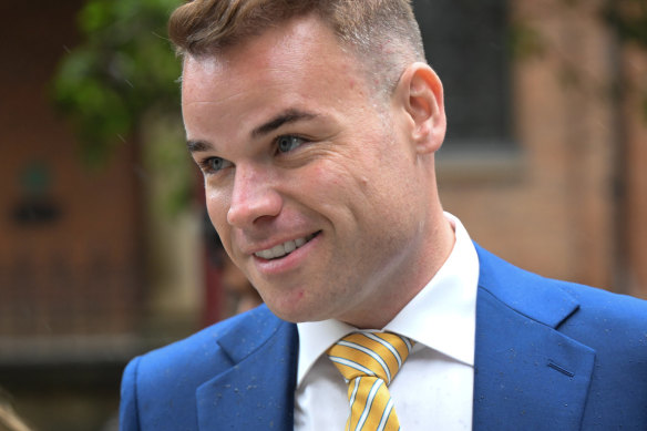 Former Spotlight producer Taylor Auerbach outside the Federal Court in Sydney this month.