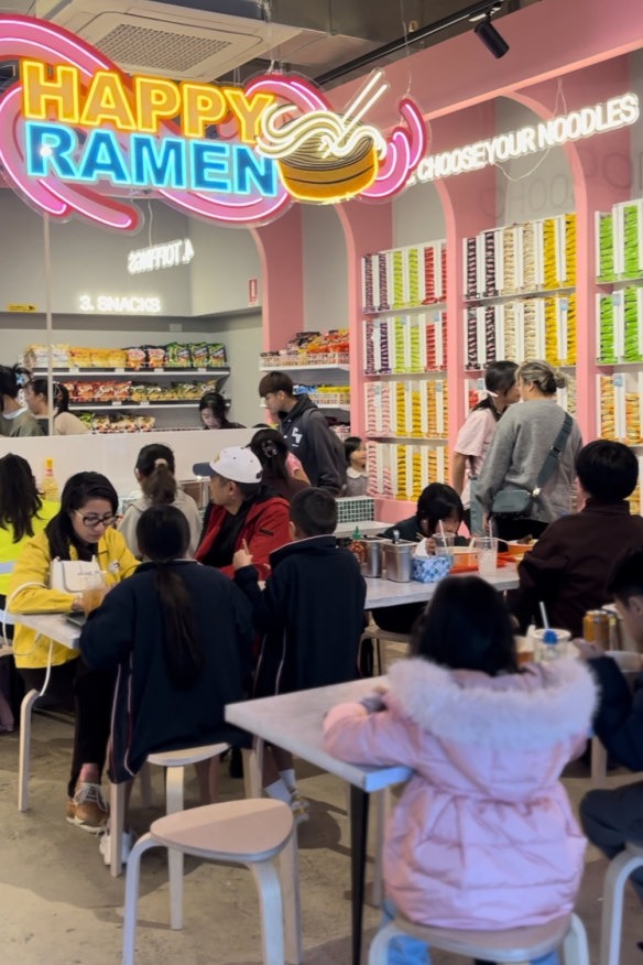 Rush hour at Happy Ramen in Cabramatta. 