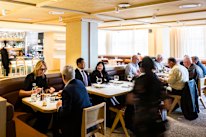 Inside Ho Jiak, Junda Khoo’s fine-dining restaurant inside the middle of his three-storey complex.