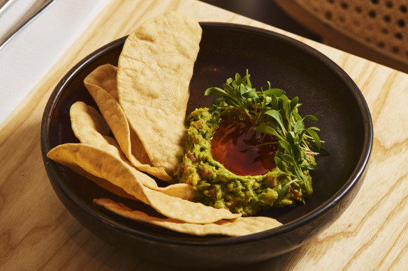 Guacamole, pico de gallo and corn chips at Hotel Nacional, CBD.