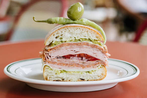 Bar Miette’s muffuletta sandwich.
