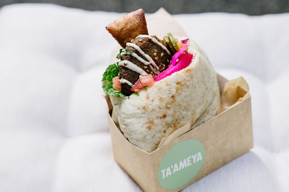 Ta’ameya’s Egyptian-style falafel pita pocket.