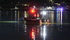 An emergency services boat at the scene of the plane crash in Arlington, Virginia.