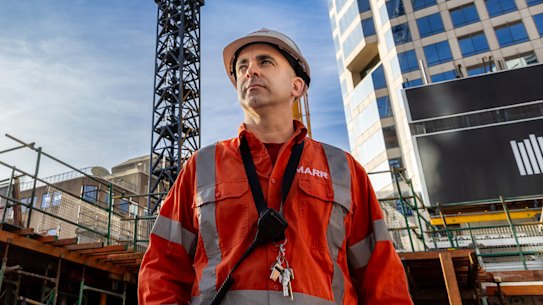 Crane operators like Dom Anthony often have to climb over 30 metres to their cabin.