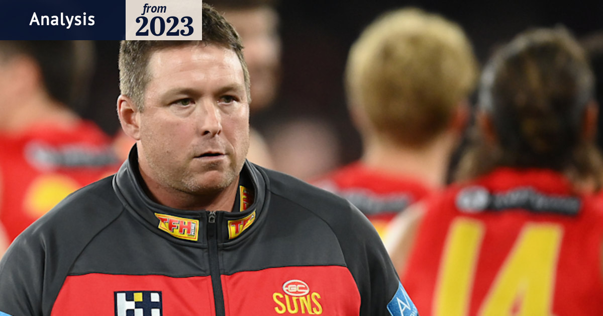AFL 2023: Why Gold Coast Suns coach Stuart Dew finds his job under ...