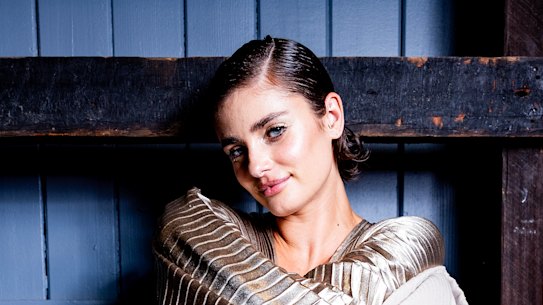 US model Taylor Hill before the L’Idee Woman show on day four of Australian Fashion Week.