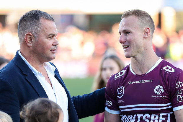 Anthony Seibold with Daly Cherry-Evans.