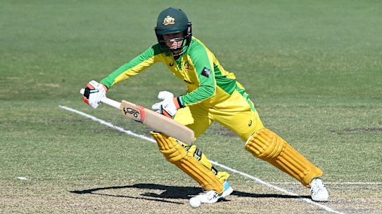 Stand-in skipper Rachael Haynes led the way in the 232-run win with a knock of 96.