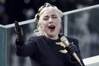 Lady Gaga, pictured performing at President Joe Biden’s inauguration last month, had offered a reward for the return of her dogs.