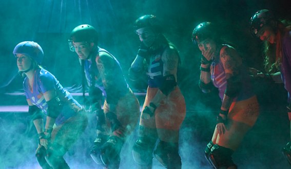 Skaters rehearse for Mama Does Derby.