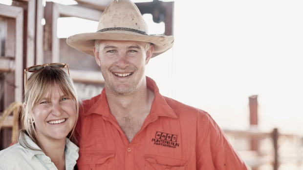 Martin Murray and his wife, Rachel, on their farm outside Inverell.