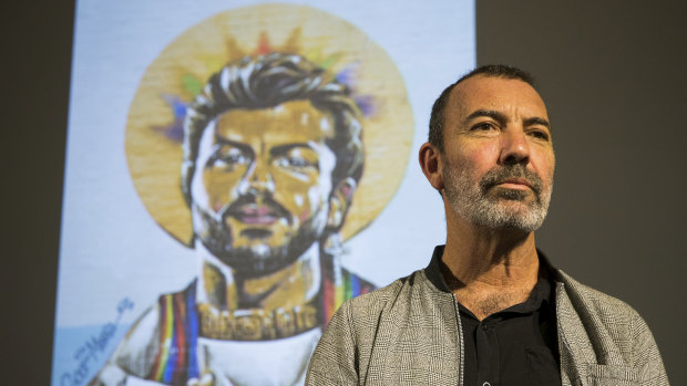 Musician Paul Mac's show reflects the trauma of having a George Michael mural near his home destroyed .