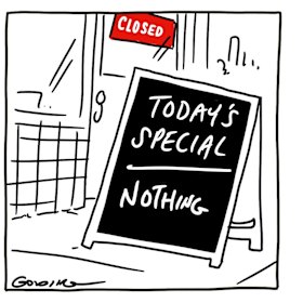 Today’s special .... nothing.
