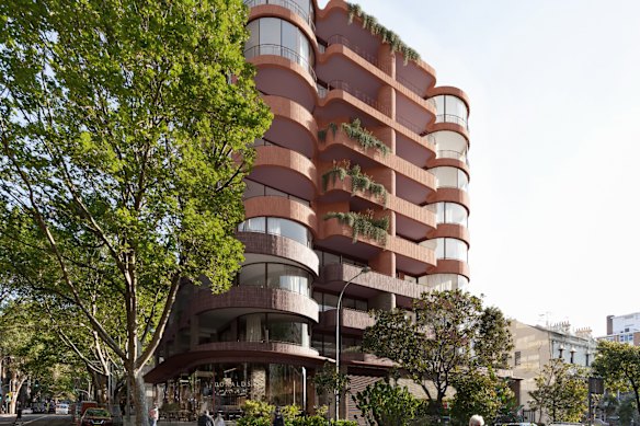 An artist’s impression of an earlier proposal for the Chimes site, which sought to replace 80 apartments with 31.