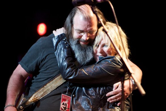 Williams and Steve Earle at Byron Bay Bluesfest in 2012.