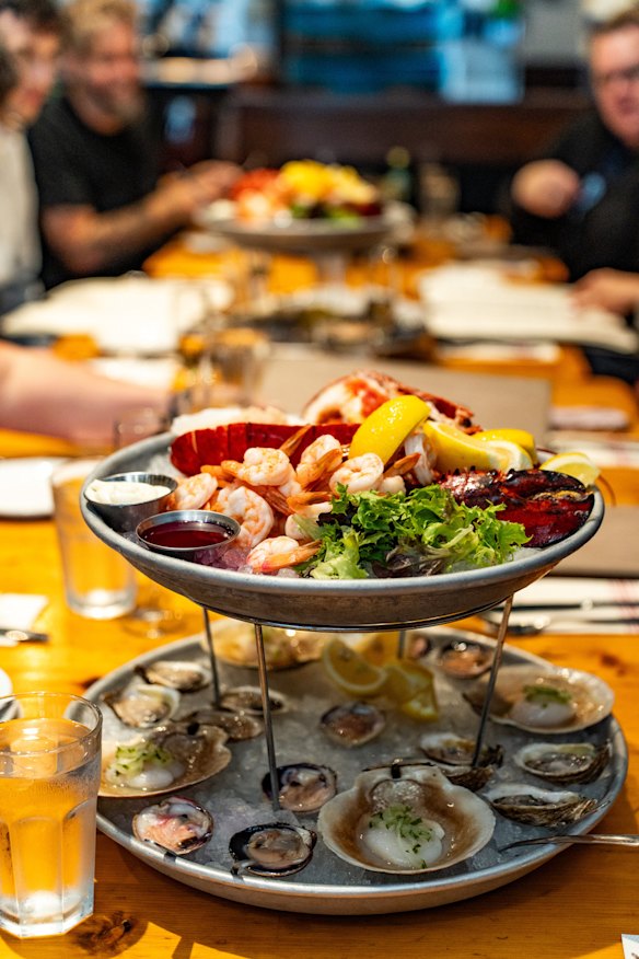 The seafood tower at Halifax’s Waterfront Warehouse.