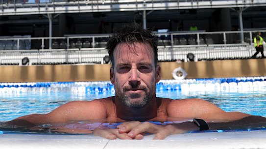 Australian swimmer James Magnussen ahead of this weekend’s Enhanced Games in las Vegas. 