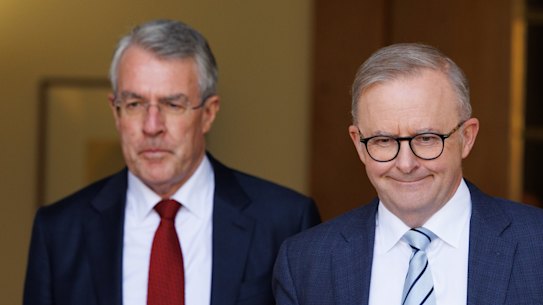 Attorney-General Mark Dreyfus and Prime Minister Anthony Albanese. 
