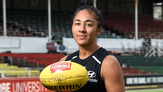 Carlton AFLW star Darcy Vescio.