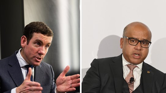 AFR Rich Lister Lex Greensill and his biggest client, British steel billionaire Sanjeev Gupta.