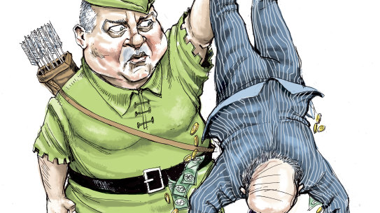 Tim Pallas as Robin Hood.