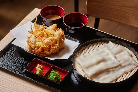 Himokawa udon at Yamamoto Udon on Bourke Street.