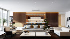 A render of what one of the apartments at One Sydney Harbour at Barangaroo will look like upon completion.