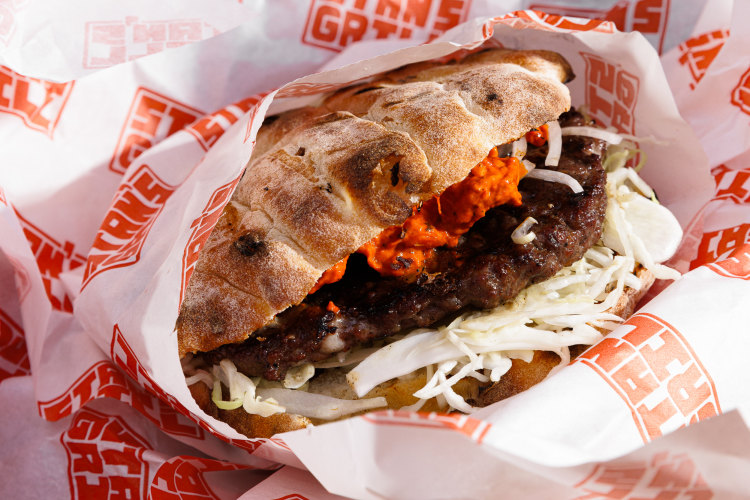 Stan’s Grill’s cevapi sandwich.