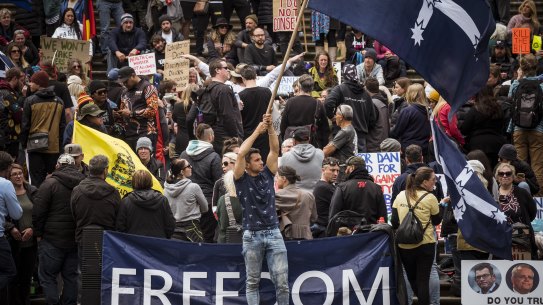 Protesters opposed to the pandemic legislation occupied the steps of parliament all week.