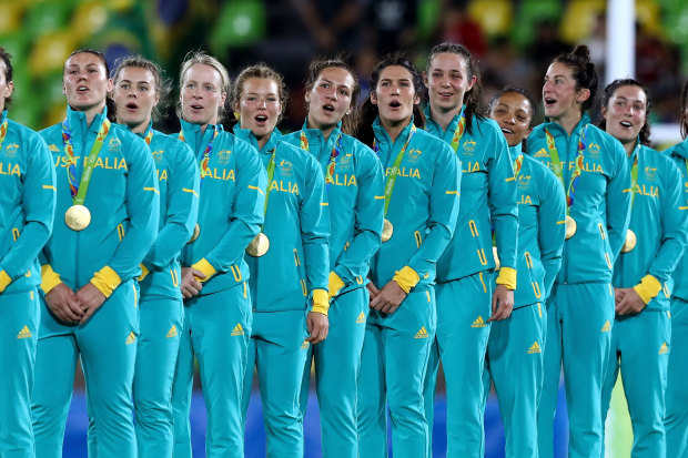 Australia’s 2016 women’s sevens team. 