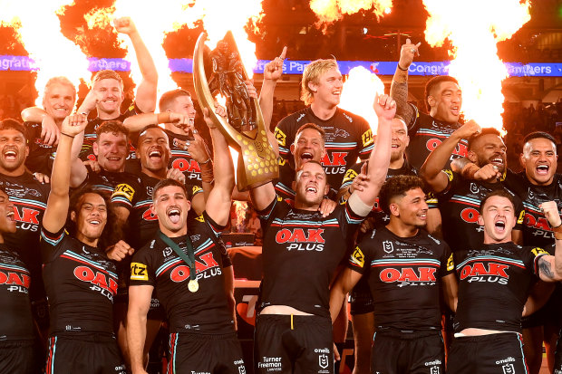 Isaah Yeo and the Panthers have won three straight NRL titles.