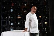 Chef Tetsuya Wakuda at his Tetsuya's restaurant in Sydney. Photo by Peter Braig. 28 March 2018