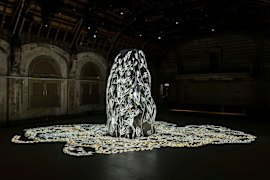 Mulka Project’s ‘Rarrirarri’ 2023, made of fibreglass, plaster and projections;