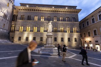 In Italy, where there is no bank quite like mum and dad. (pictured: a bank in Siena).