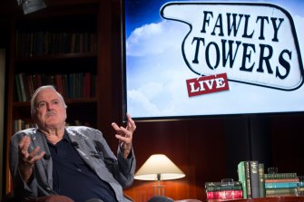 John Cleese in Melbourne in 2016 to launch the Fawlty Towers stage show.