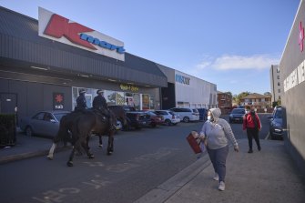 Mounted Police patrol in Fairfield on July 17, 2021. 